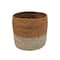 12" Terra Cotta Stripes Seagrass Basket by Ashland®